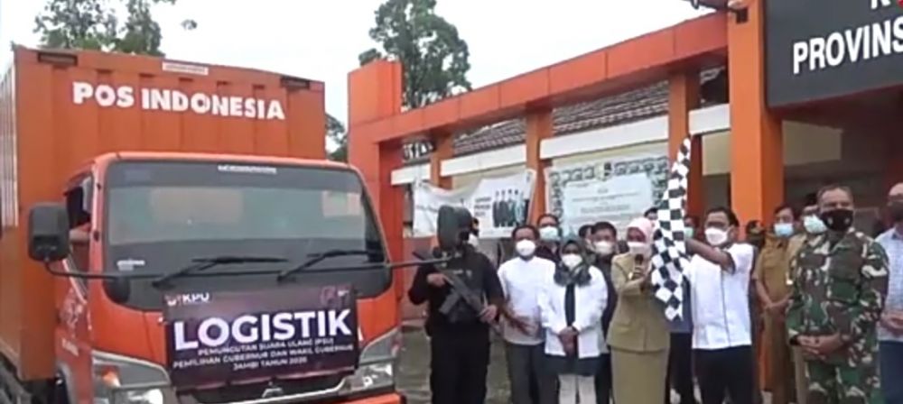 Dilepas Pj Gubernur, Logistik Psu Pilgub Jambi Mulai Didistribusikan