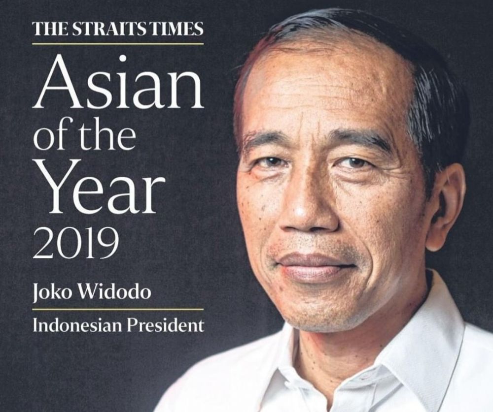 The Straits Times menobatkan Presiden Joko Widodo  sebagai tokoh paling berpengaruh di Asia pada 2019. 