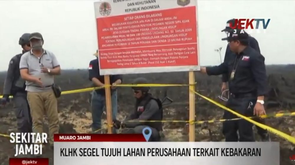 KLHK SEGEL TUJUH LAHAN PERUSAHAAN TERKAIT KEBAKARAN 