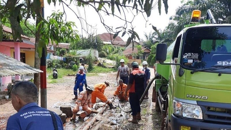 Pipa Milik Pertamina EP 1 Jambi Di Kenali Asam Bawah Alami Kebocoran