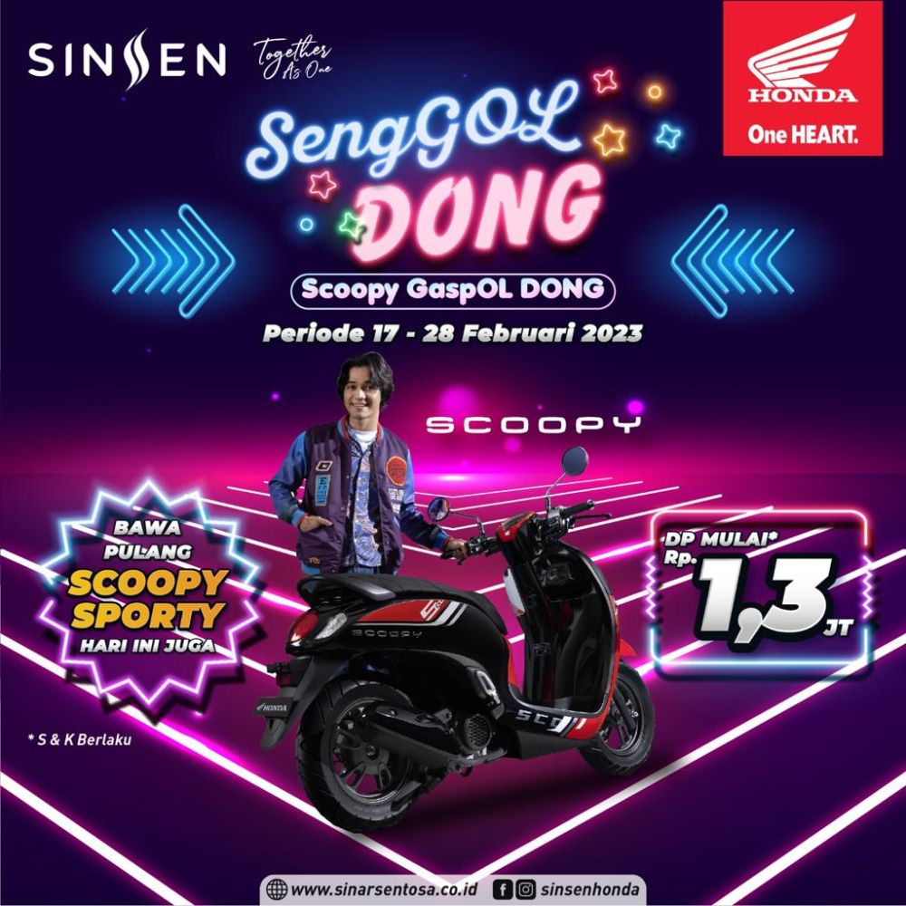 SengGOL DONG!!, Bawa Pulang Honda Scoopy Dp Hanya Rp 1 Jutaan 