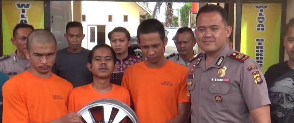 Kecanduan Sabu, Anak Polisi Dan Dua Rekannya Nekat Mencuri Velg Mobil