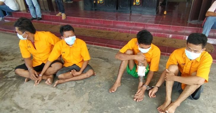 Polresta Jambi Mengamankan 4 Orang Pria Spesialis Curanmor