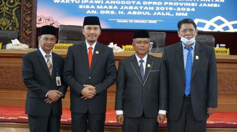 DPRD Provinsi Jambi Gelar Paripurna Pelantikan PAW, Abdul Jalil Resmi Gantikan Apif Firmansyah yang Tersandung Kasus Korupsi