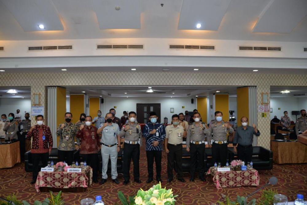 Dihadiri Sekda Sudirman, BPKPD Provinsi Jambi Laporkan Hasil Pajak Kendaraan 2019-2021 dan Peluncuran Gebrak Mari