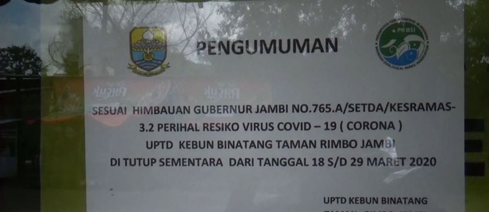 Dampak Virus Corona, Wisata Taman Rimbo Ditutup Sementara