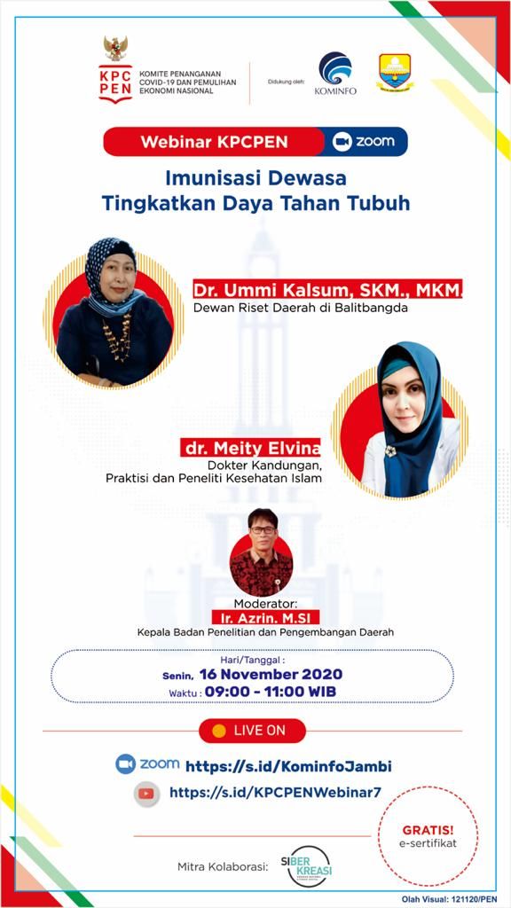 Dinas Kominfo Provinsi Jambi Gelar Webinar KPCPEN 