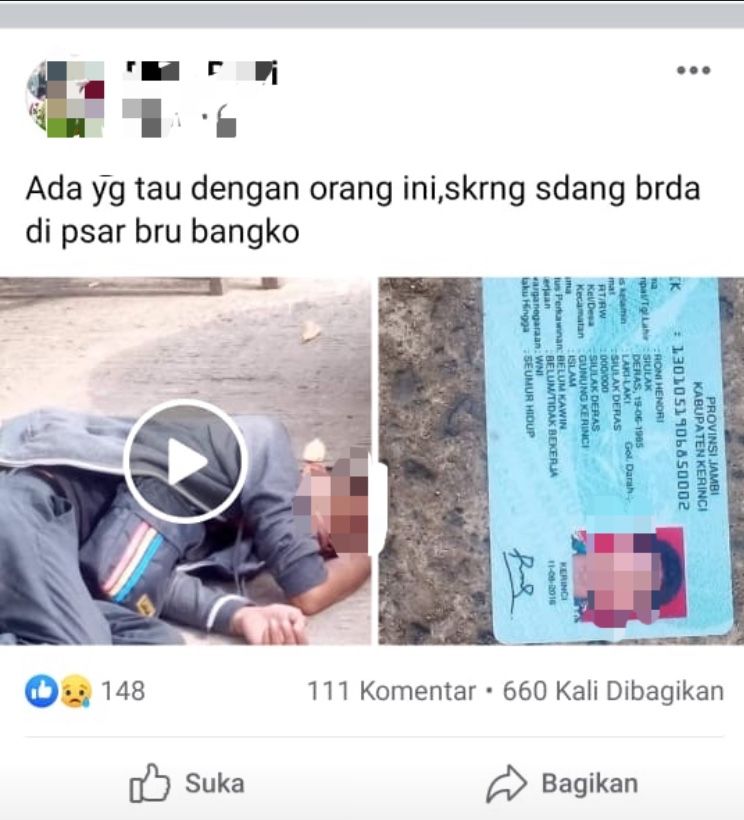 Warga Kerinci Dikagetkan Adanya Pria Mengalami Sesak Nafas & Terletak Tak Berdaya