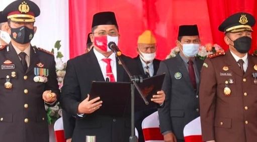 Ketua DPRD Kota Jambi Bacakan Teks Proklamasi pada upacara Kemerdekaan RI ke-76